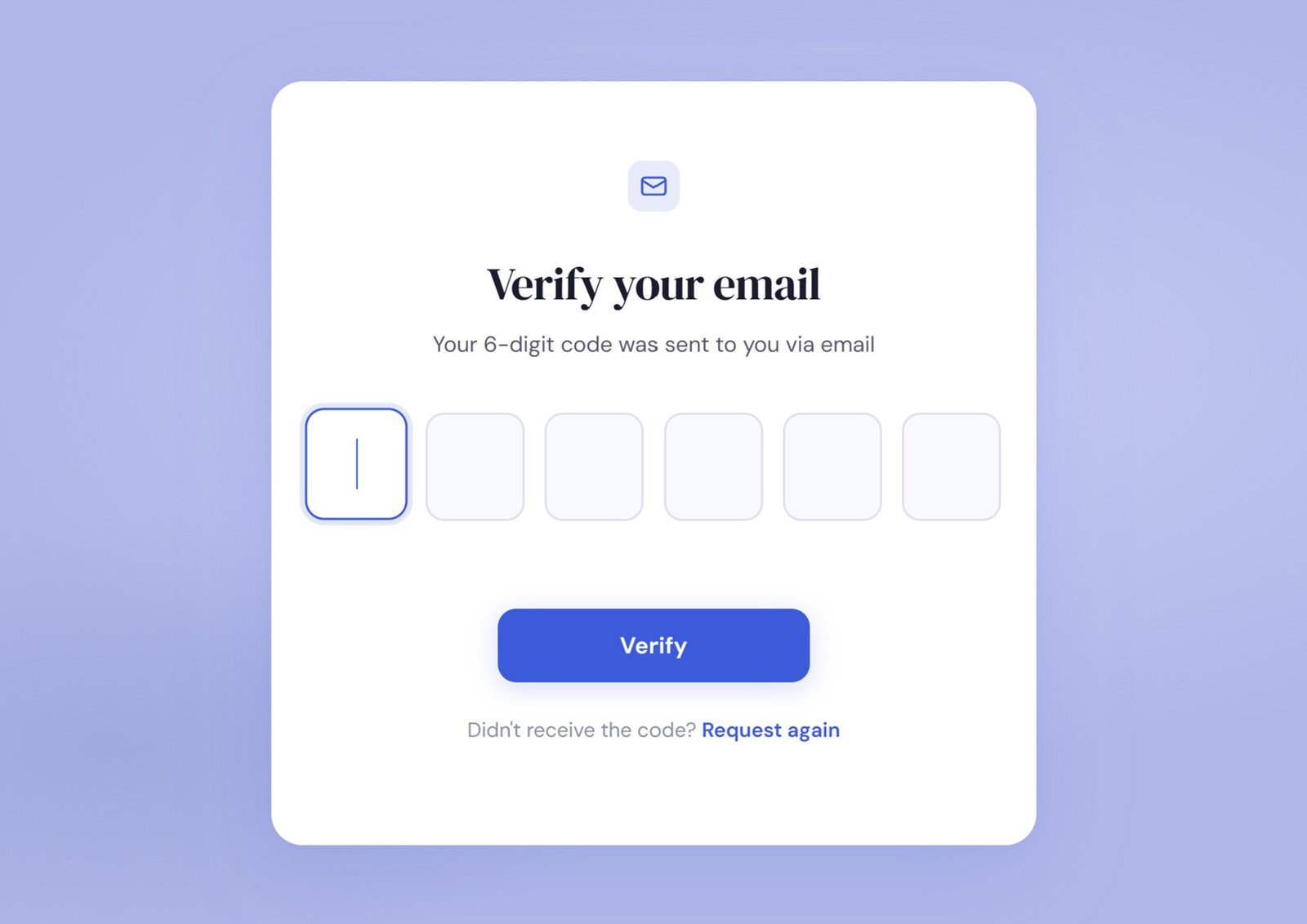 Modern OTP Input Form UI (HTML CSS JS) – Responsive Email Verification Design Free Download