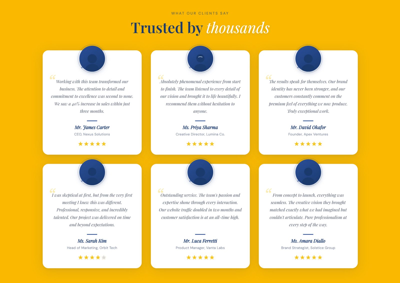 Free HTML CSS JavaScript Testimonial Cards Component – Responsive UI Design Download