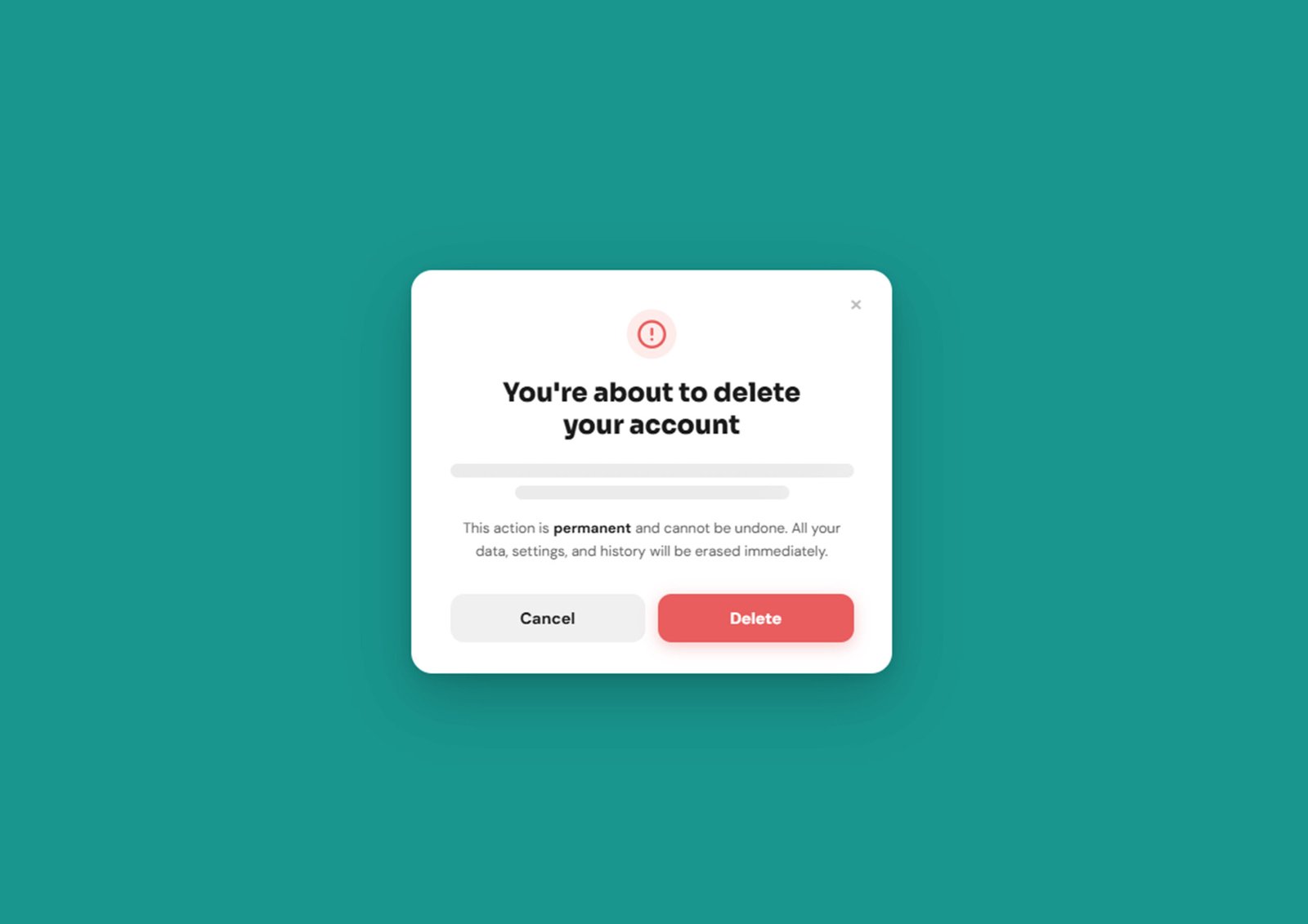 Responsive Delete Confirmation Modal Popup UI Design (HTML, CSS, JavaScript) – Free Download
