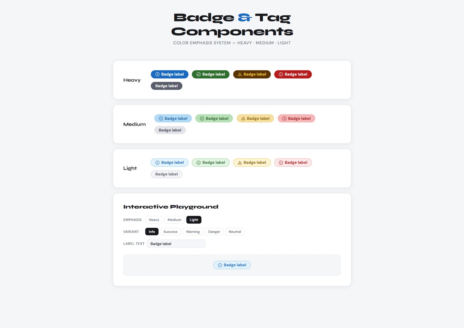 Free Responsive Badge & Tag Components UI Kit (HTML CSS JS)