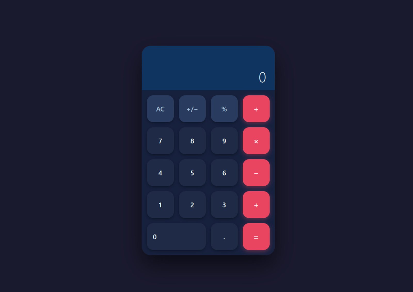 Responsive Calculator UI Design with HTML CSS JavaScript Free Download | Modern Neumorphism Calculator Template