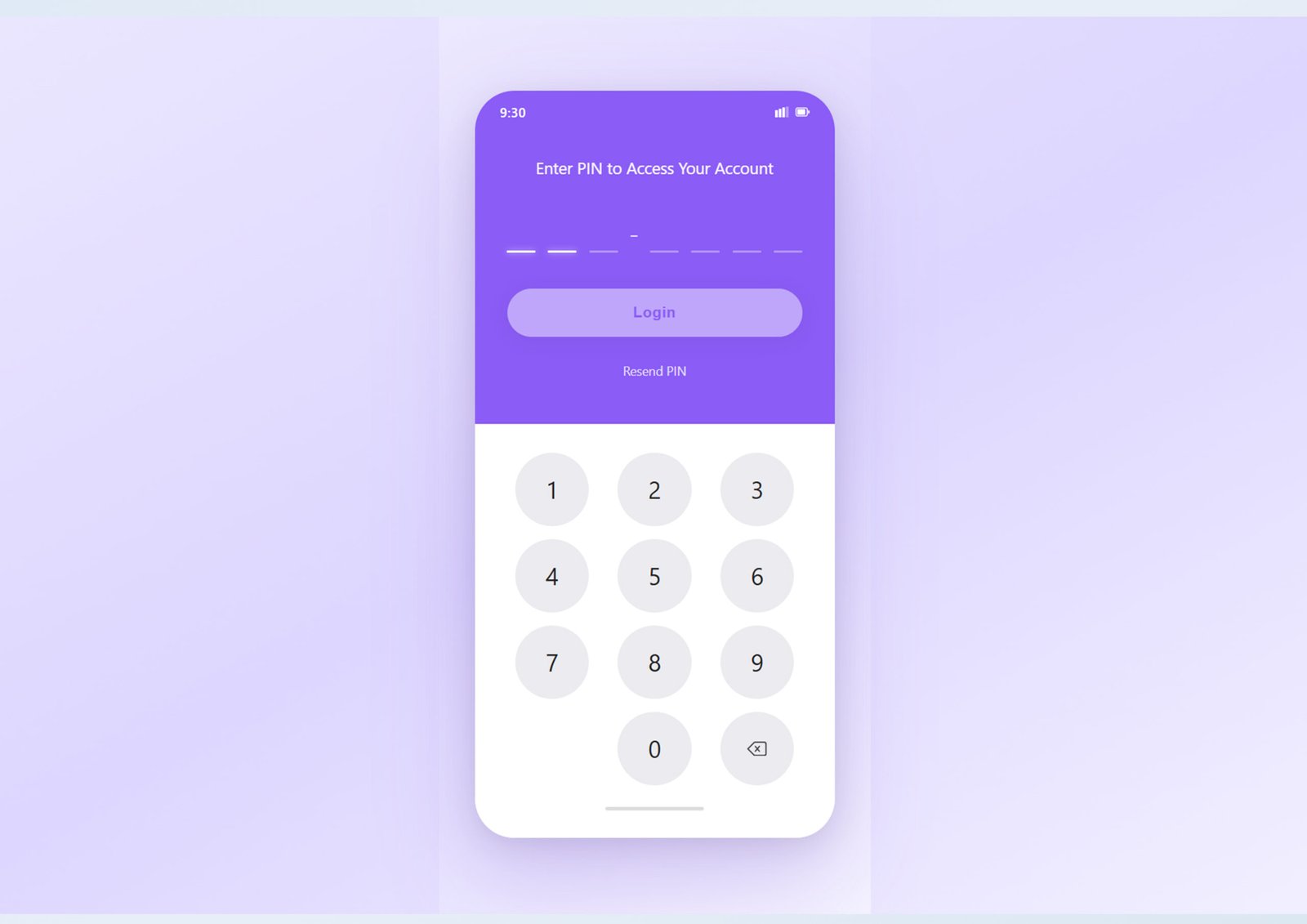 Free Responsive PIN Code Entry Screen Using HTML CSS & JavaScript